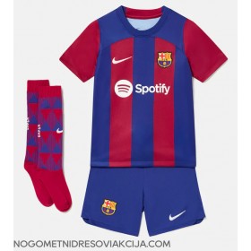Dres Barcelona Robert Lewandowski #9 Domaci za djecu 2023-24 Kratak Rukav (+ kratke hlače)